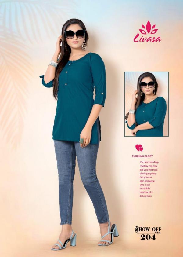 Livasa Show Off Vol 2 Rayon Exclusive Designer Kurti Collection